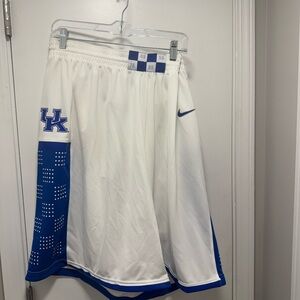 Nike White and Blue Checkered Shorts